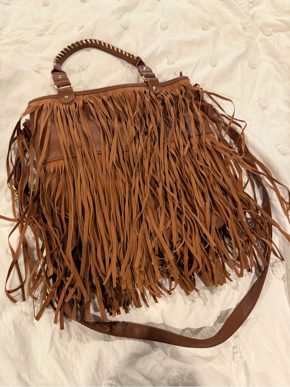 Rue21 Brown Fringe Shoulder Bag